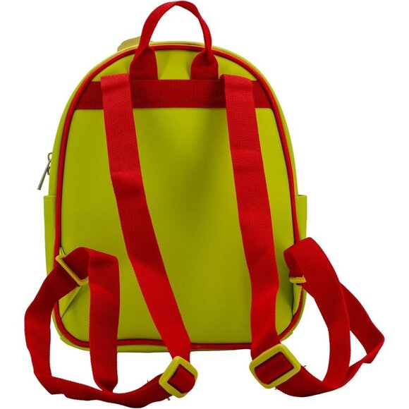 Mini Grinch Backpack Faux Leather 10.5 Inch Adjustable Straps Water Resistant main image 4